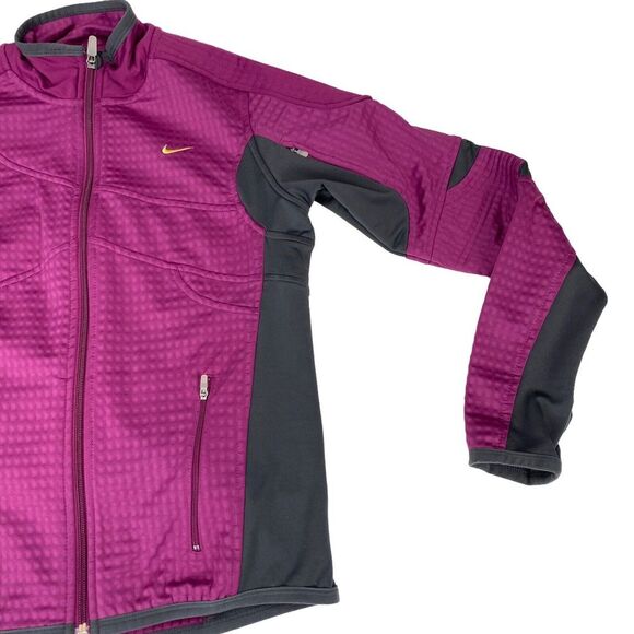 Nike Sphere Thermal Track Jacket Women Small Purple Gray Long Sleeve Full Zipper - Picture 6 of 12
